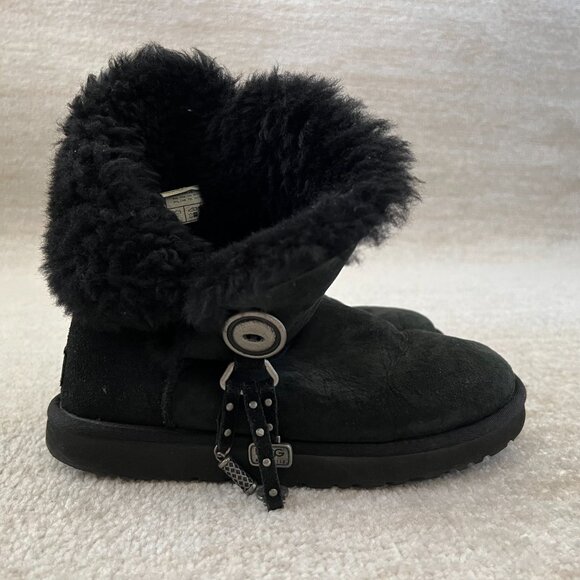 Ugg Boho Black Mini Boots 7 - Picture 4 of 9